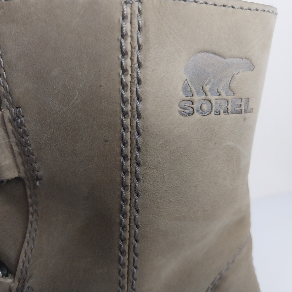 SOREL 8.5 Women's Taupe Lace-Up Boots - Picture 12 of 15